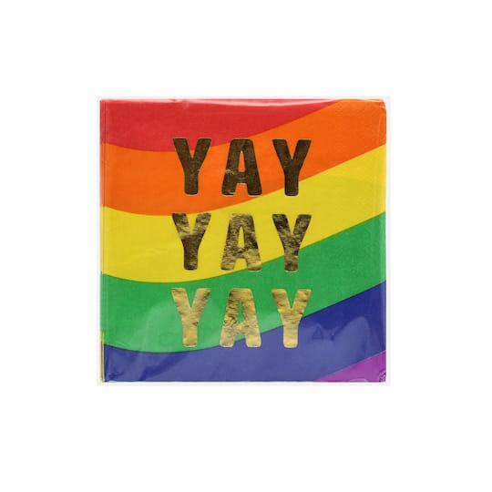 Yay Pride Rainbow Paper Cocktail Napkins, 20ct. by Celebrate It™